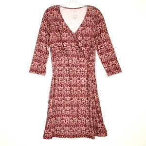 prAna Breathe Mauve Twist Dress Long Sleeve S